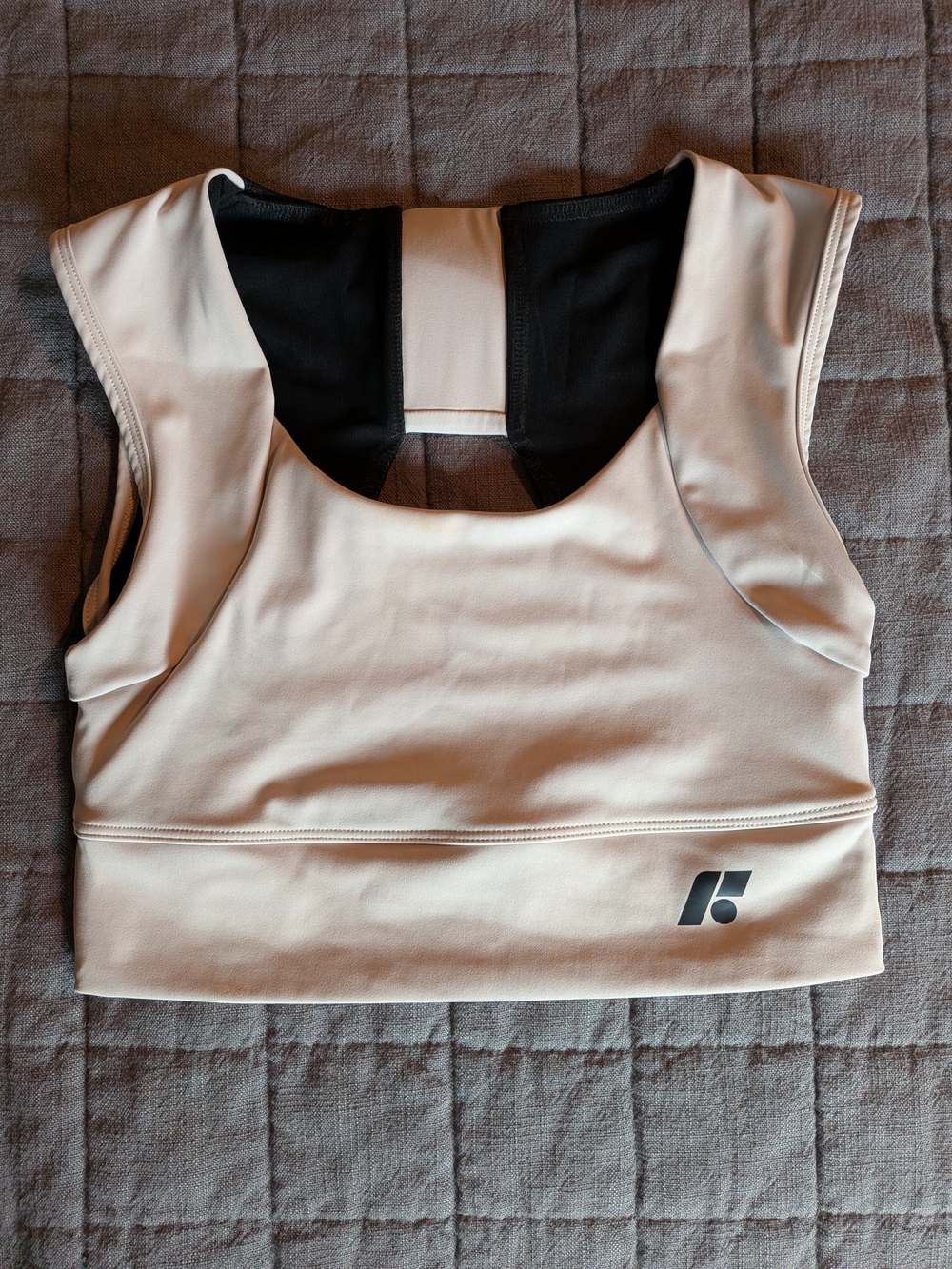 Women’s Beige Crop Performance Tank Top